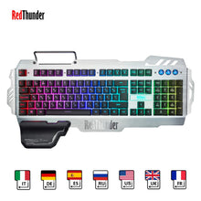 이미지를 갤러리 뷰어에 로드 , RedThunder K900 RGB 백라이트 유선 게임 키보드 25 키 안티 고스트 인체 공학적 키보드 데스크탑 게임 및 타이핑
